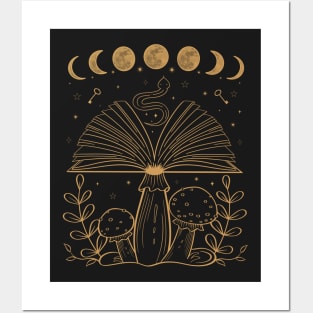 Dark Academia Aesthetic Book Witchy Psychedelic Posters and Art